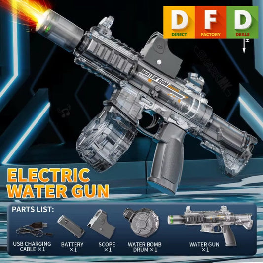 LED Electric Water Gun for Kids – Automatic High Power Water Blaster with Lights & Rechargeable Battery