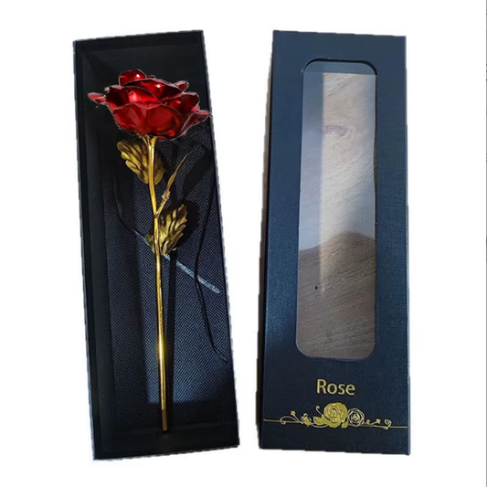Gold Foil Rose Gift Box – Luxury Artificial Rose Decoration for Valentine’s Day, Anniversary & Home Décor